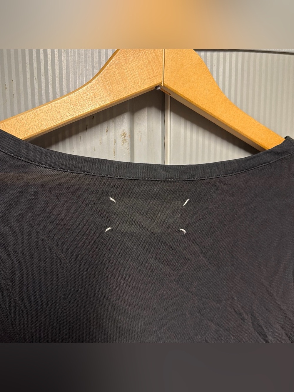 Maison Martin Margiela Oversized Black Short Sleeve Pocket Tee - Picture 4 of 6